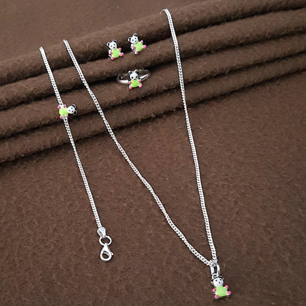 Panda Silver Jewelry Kids Set