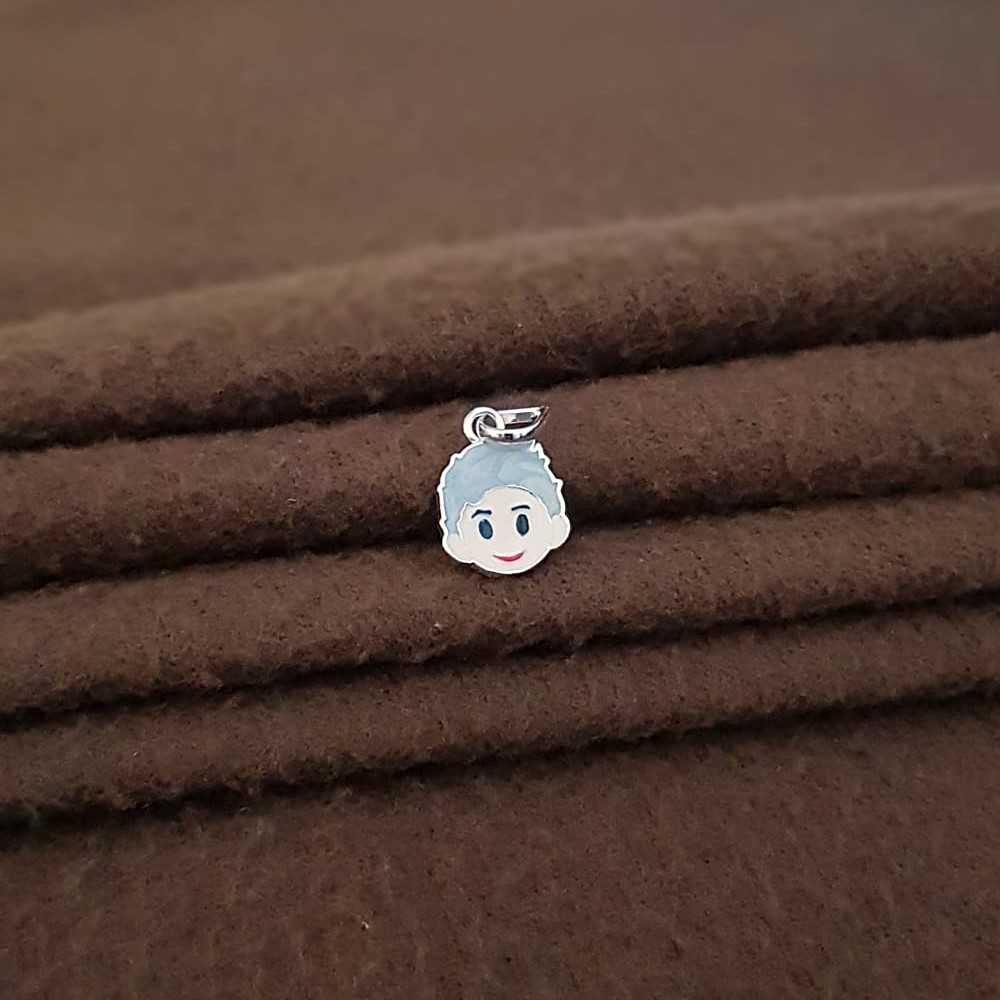 Boy Character Silver Kid's Pendant
