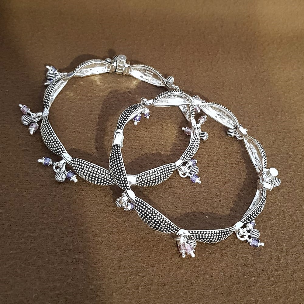 Traditional Ghungroo Silver Kada Payal