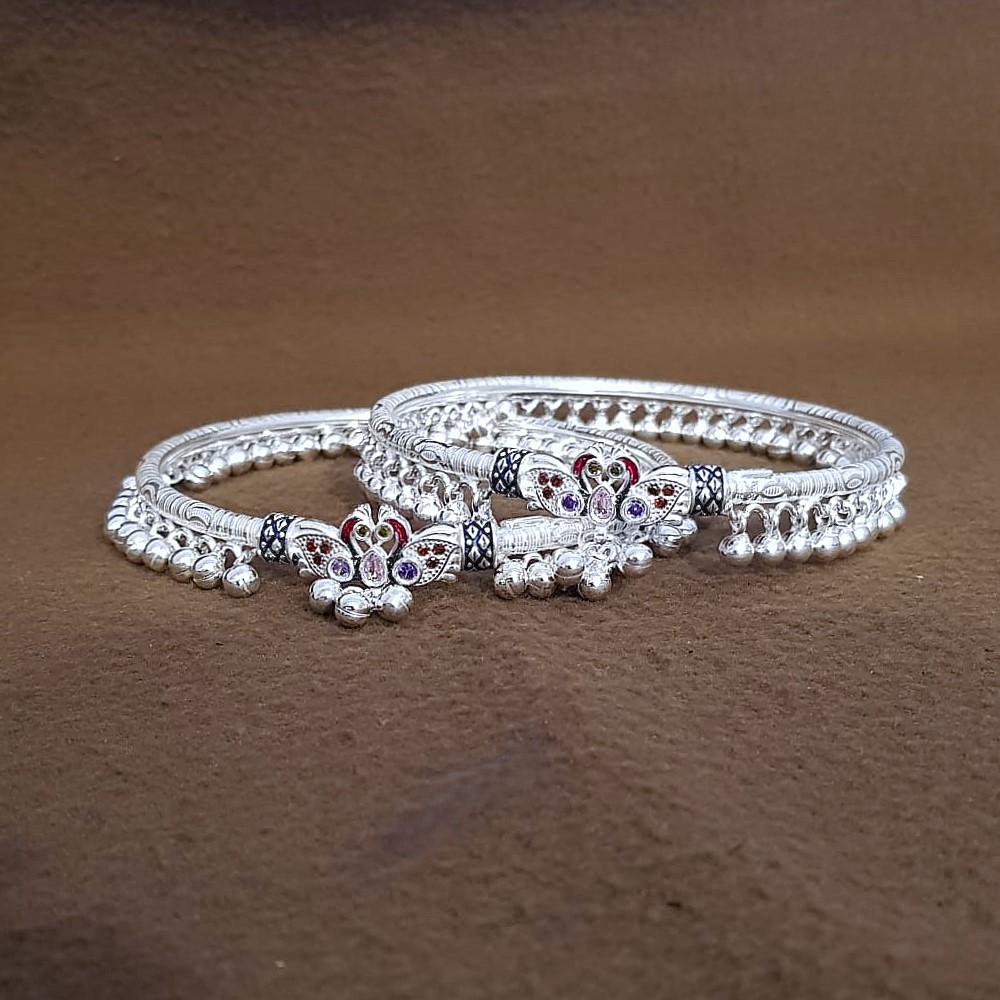 Temple Jewelry Inspired Silver Payal