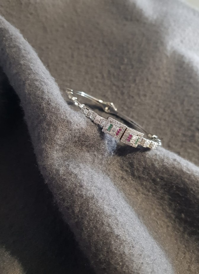 925 Silver Permium Spring Kada Bracelet